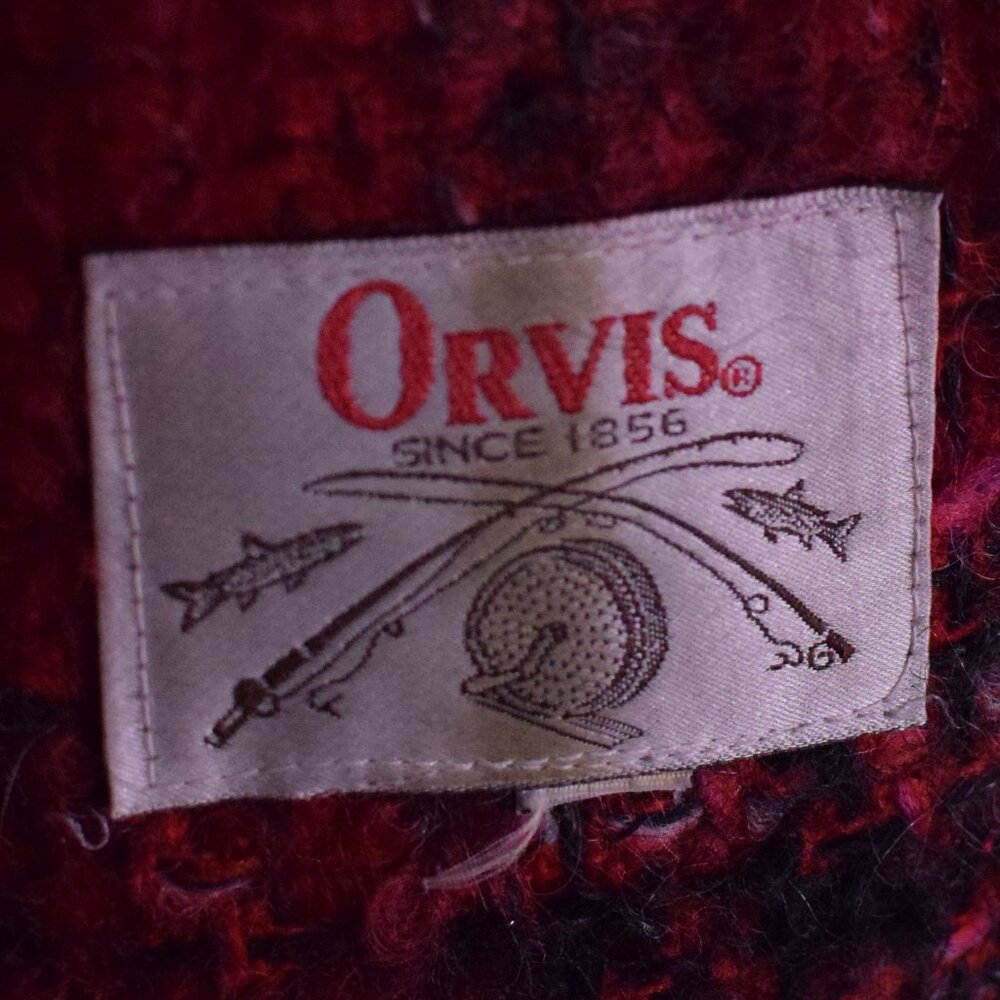 ORVIS Women's Vintage 70's Wool Red Plaid Lined Made in USA Blazer Jacket - M - Picture 7 of 7